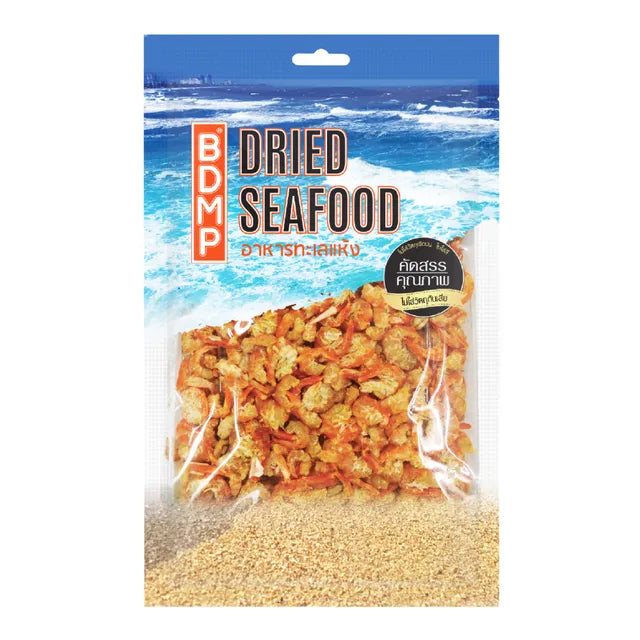 BDMP Dried Peeled Shrimp (Size M) 100g (1 Pack) | BDMP กุ้งแห้ง กุ้งแกะแห้ง ขนาด M น้ำหนัก 100 กรัม 1 แพ็ค