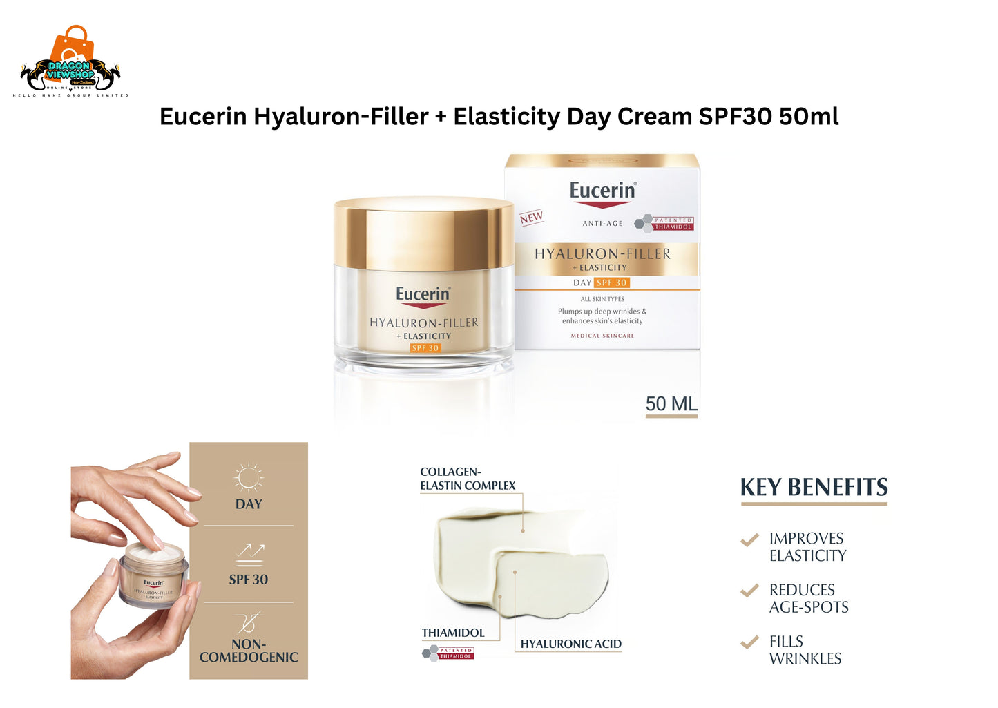 Eucerin Hyaluron-Filler + Elasticity Day Cream SPF30