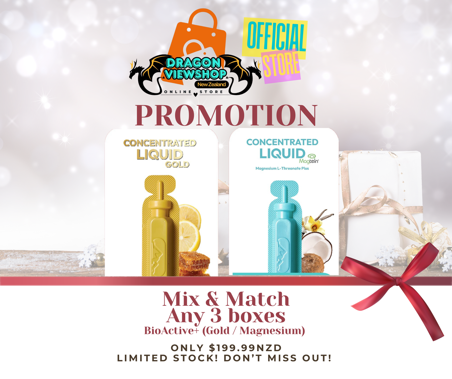 Available - BioActive+ Mix & Match Any 3 boxes (Gold / Magnesium)