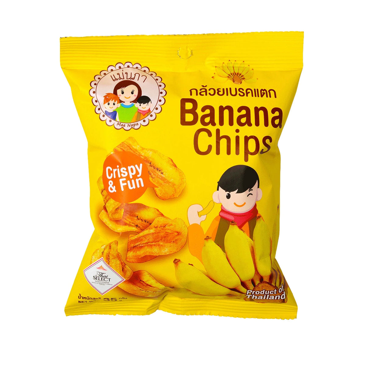 MAE NAPA Banana Chips 35g / แม่นภา กล้วยเบรคแตก 35กรัม